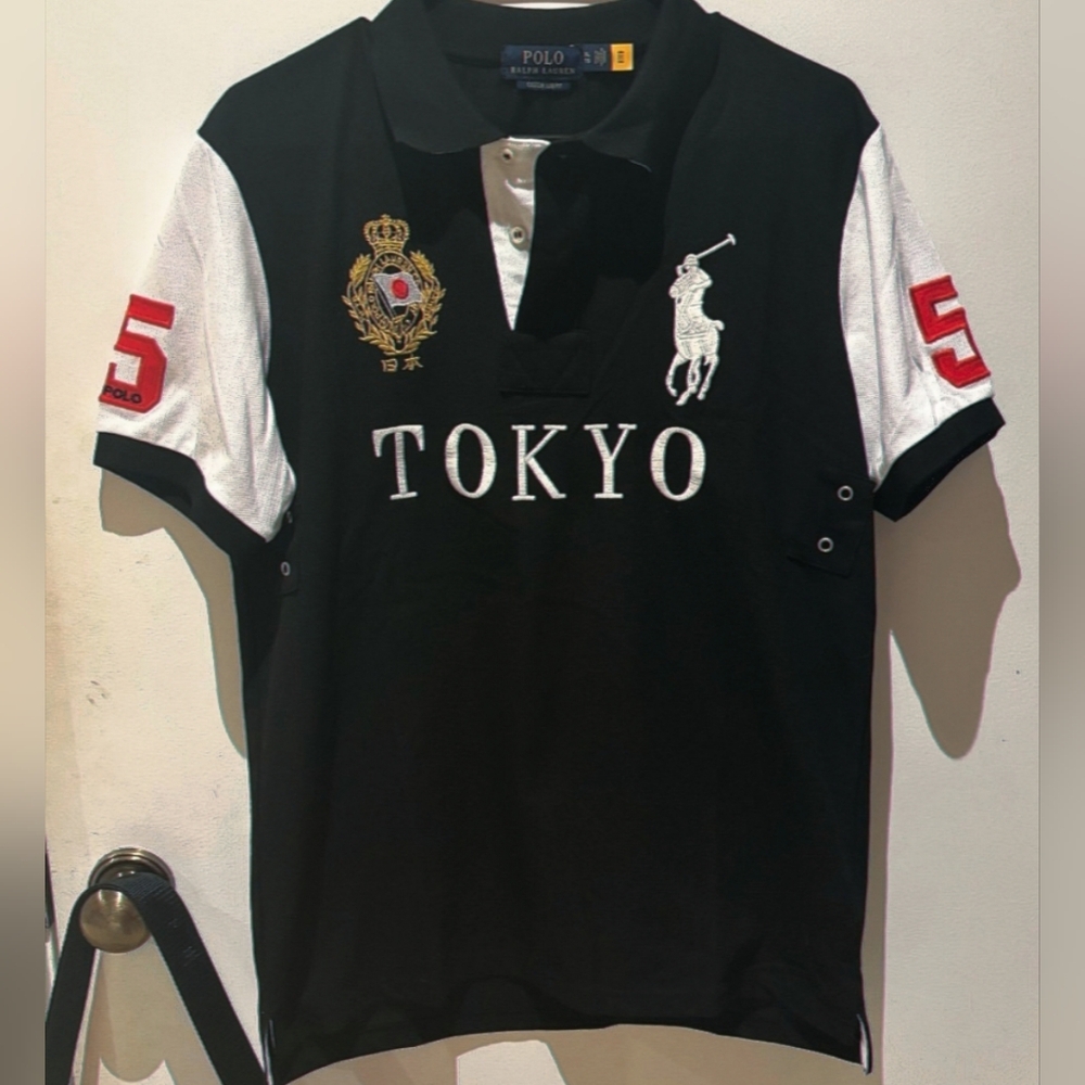 Ralph Lauren Black and White Tokyo Polo Shirt